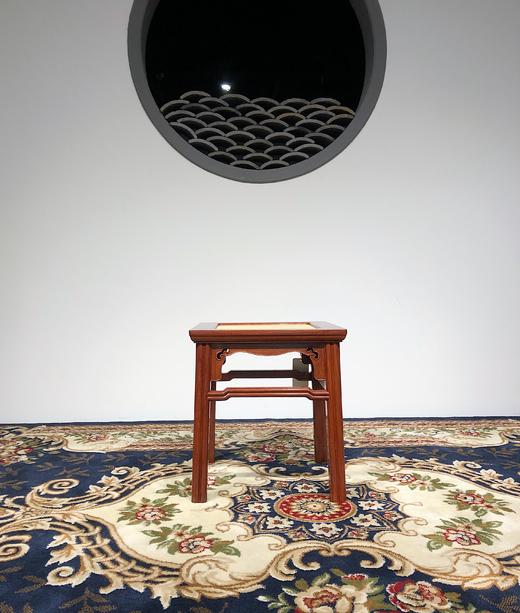 红桥红  家具严选  缅甸花梨（大果紫檀）  【编藤款瓜棱腿方凳】 商品图0