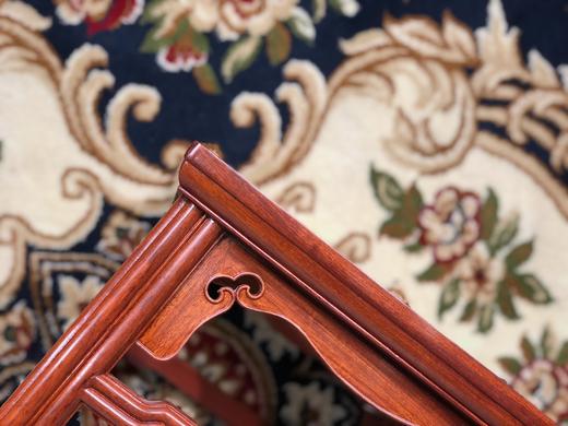 红桥红  家具严选  缅甸花梨（大果紫檀）  【编藤款瓜棱腿方凳】 商品图8