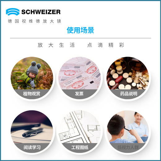 德国视维德进口放大镜老人阅读镜看书看报 商品图2