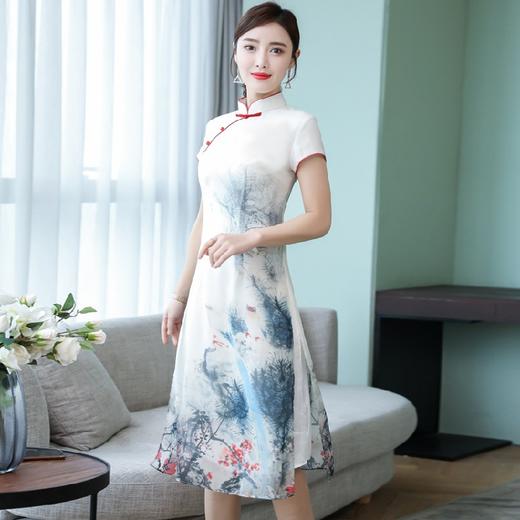 FF-XF5828新品老上海年轻款改良中国风优雅复古旗袍连衣裙 商品图3