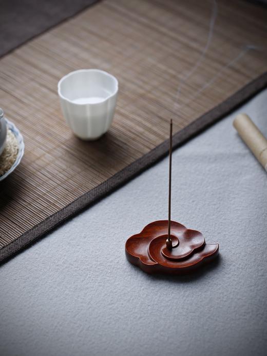 【青山精选】小叶紫檀祥云线香底座 b58 商品图0