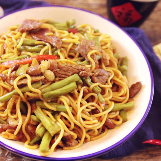 豆角焖面组合 新疆拉面2斤+四季豆400g 商品图0