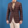 意式风全麻衬暗红大格纹西装夹克定制-多美Dormeuil面料（预定） 商品缩略图4