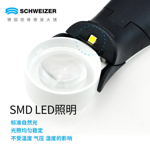 德国视维德高倍LED带灯放大镜珠宝玉器宝石鉴定工具字画鉴定古玩专用 商品图2