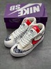 Nike sb Blazer Edge 独特拆线设计 整双鞋采用今年热门的解构设计思路，帆布与麂皮材质的拼接呈现在 Blazer 鞋身上。独特的双鞋舌设计表现相当抢眼最大亮点当属侧身的拆线 商品缩略图0