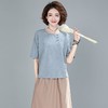 MQ-1816-X020夏季新品宽松棉麻短袖上衣YY 商品缩略图2