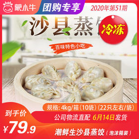 【冻品】潮鲜生沙县蒸饺（泡沫箱装）4kg/箱（10袋）（22只左右/袋）