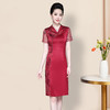 LC-1965新款夏季中年洋气高贵年轻婆婆礼服裙子 商品缩略图0
