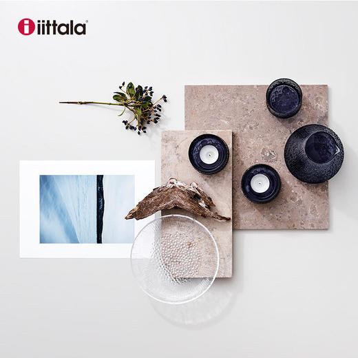 Iittala伊塔拉极冻系列蜡烛氛围摆件浪漫北欧风灰烛台65mm 商品图2