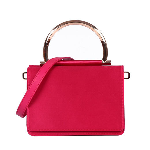 Salvatore Ferragamo/菲拉格慕女士MINA系列紫红色织物手拎肩背斜挎晚宴包 FG2925704377 商品图0