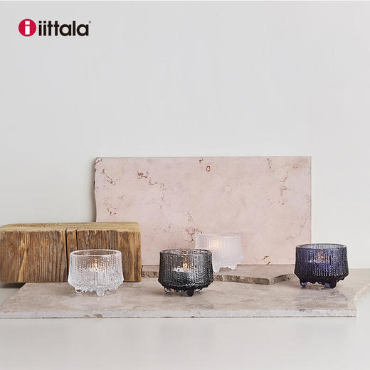 Iittala伊塔拉极冻系列蜡烛氛围摆件浪漫北欧风灰烛台65mm 商品图1