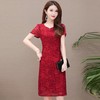 YWE-JLNH-A201 绣花中长款时尚修身气质优雅连衣裙 商品缩略图0
