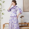 FD-QC1697943新款真丝长款手工盘扣旗袍 商品缩略图4