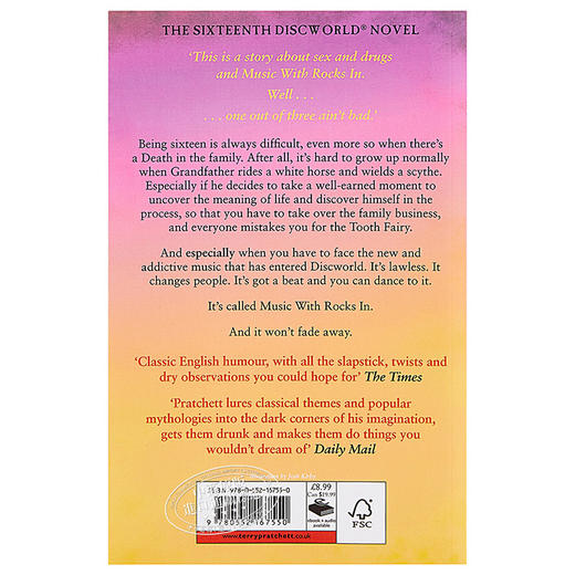 【中商原版】碟形世界16：灵魂乐 英文原版 科幻小说 Discworld Novel 16 Soul Music Terry Pratchett 特里普拉切特 商品图3