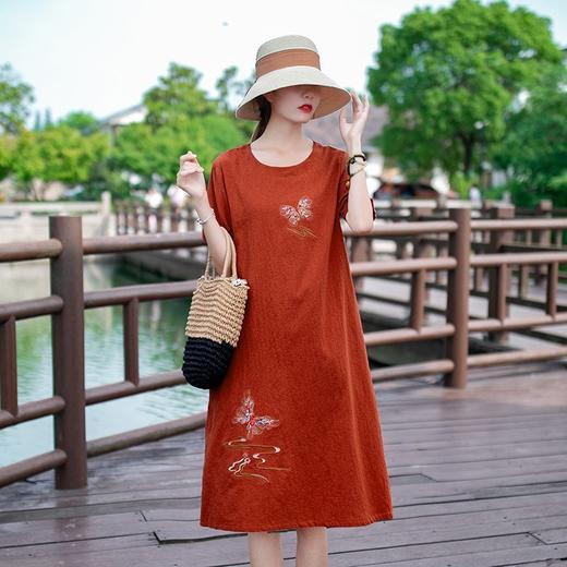 MQ-1753-6977夏新款大码宽松遮肉过膝连衣裙YY 商品图3