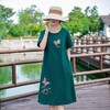 MQ-1753-6977夏新款大码宽松遮肉过膝连衣裙YY 商品缩略图1