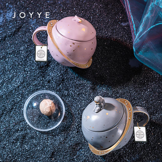 预售星际逐梦马克杯带盖未来星球宇宙JOYYE创意时尚个性潮流男女送礼别致施华洛茶水杯礼物文创30天内发货 商品图0