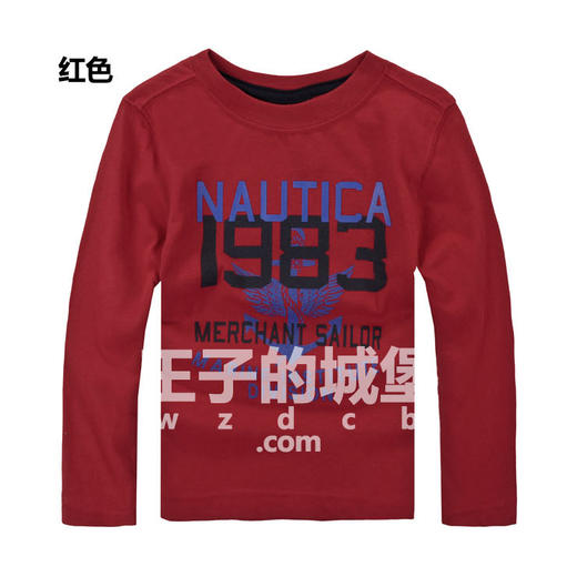 帆船 童装男童 1983锚型 圆领长袖T恤 特惠 NK29 商品图0