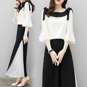 YKM-G9792新款时尚俏皮洋气网红女神范两件套