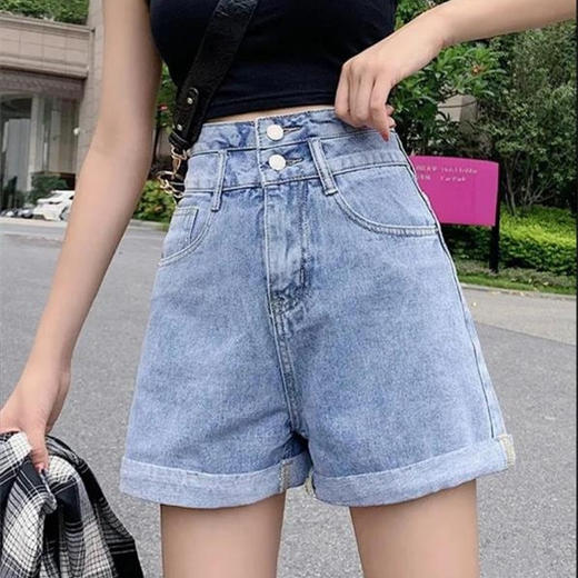 ★娅媚姿高腰显瘦牛仔短裤 商品图2