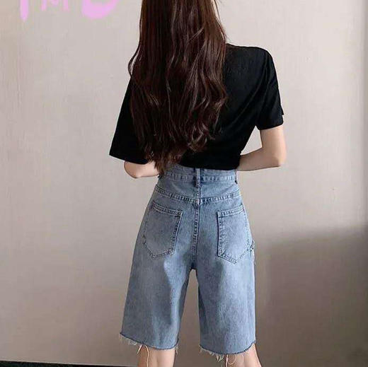 ★娅媚姿高腰显瘦牛仔短裤 商品图4