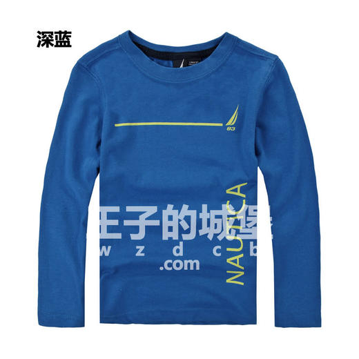 帆船 童装男童 字母混纺 圆领长袖T恤 特惠 NK28 商品图2