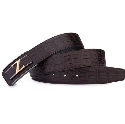 【服饰鞋包】男士皮带平滑扣皮带鳄鱼皮带z字头纹腰带 商品图1