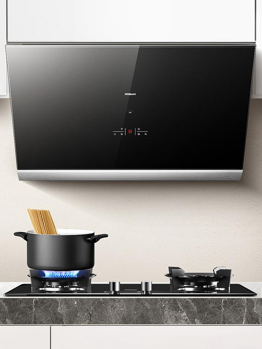 老板27X6+57B0侧吸式抽油烟机燃气灶煤气灶套餐蒸烤一体家用 商品图0