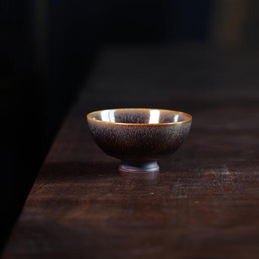 龙德堂陶艺 范泽锋烧 金丝玉毫天目盏-圆口 (库存请咨询客服) 商品图0