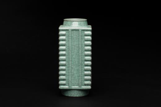 哥窑玉琮瓶  谈志坚制 商品图0