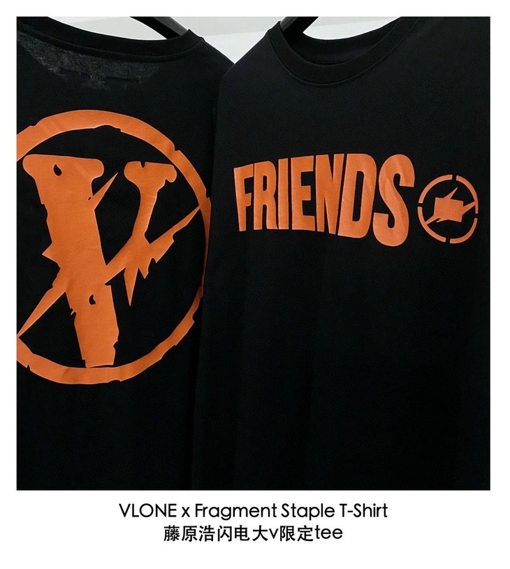 135 vl0ne × fragment staple t-shirt 藤原浩闪电大