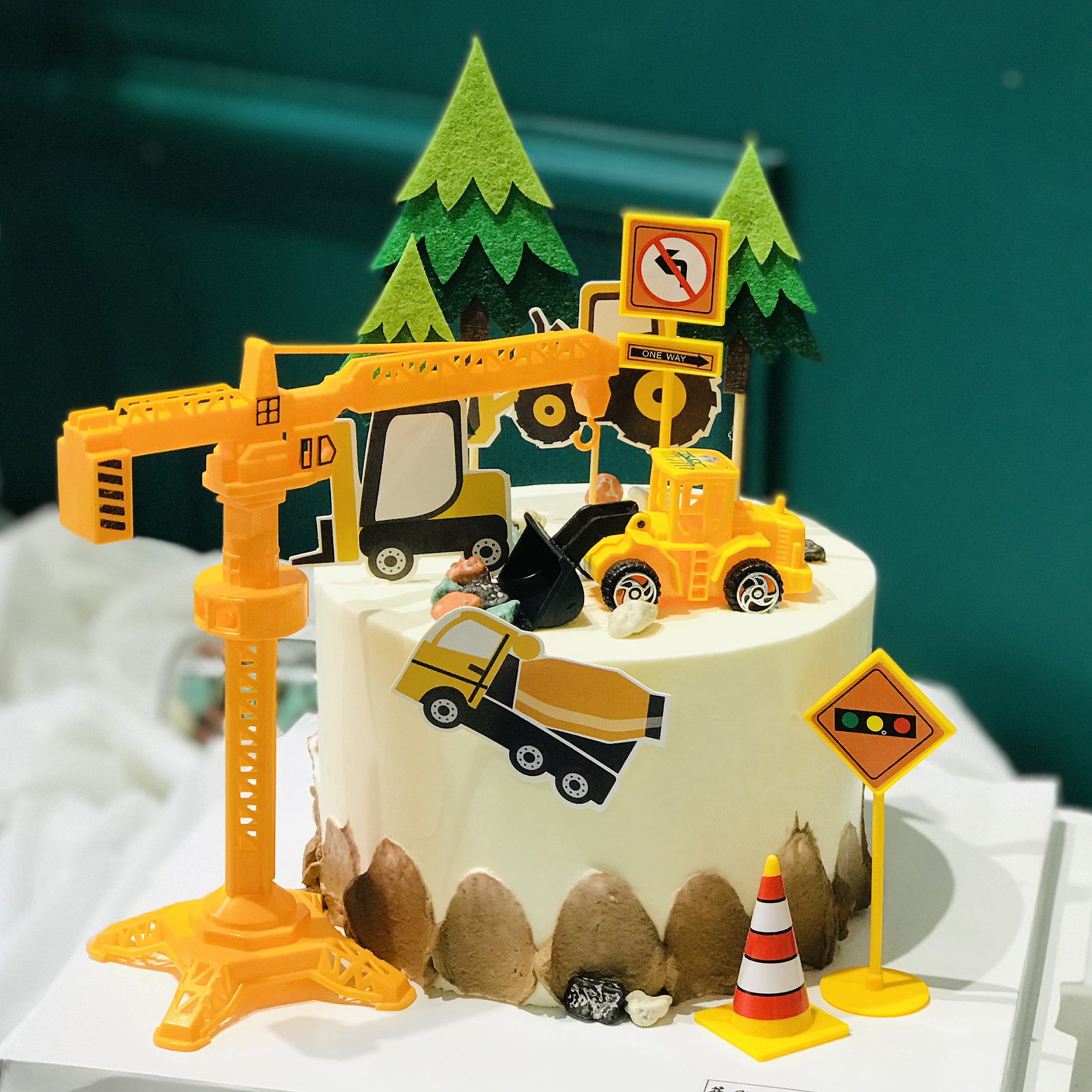 【工程车】生日蛋糕 工程车主题蛋糕 挖掘机主题蛋糕