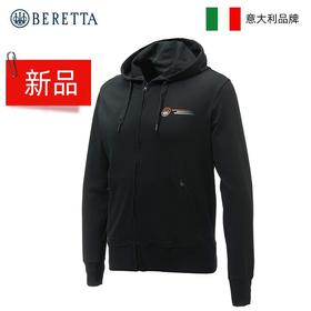 意大利BERETTA 休闲运动飞碟黑色连帽开衫