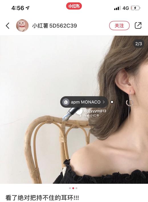 气质碾压全场 APM流苏链条耳环 商品图3