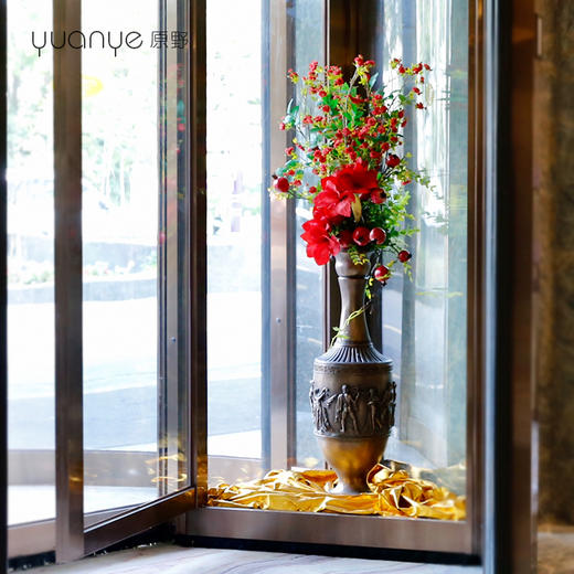 酒店旋转门仿真花假花迎宾大堂大厅摆件装饰落地大型室内高档摆设 商品图3