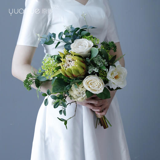 新娘手捧花仿真花假花结婚礼韩式高档森系大束INS小清新拍照影楼 商品图2