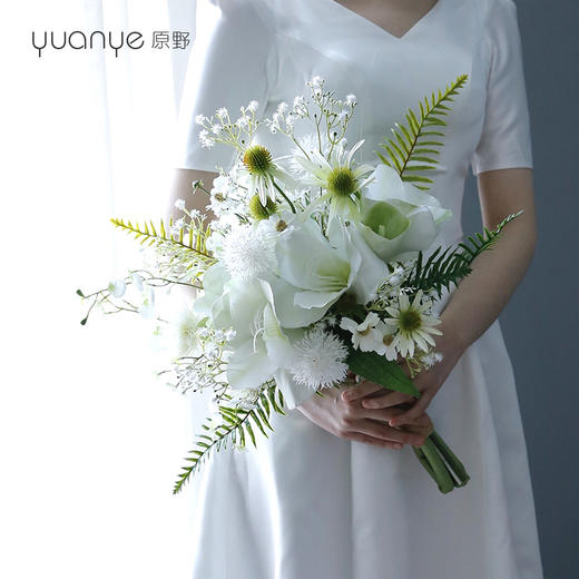 新娘手捧花仿真花假花结婚礼韩式高档森系大束INS小清新拍照影楼 商品图3