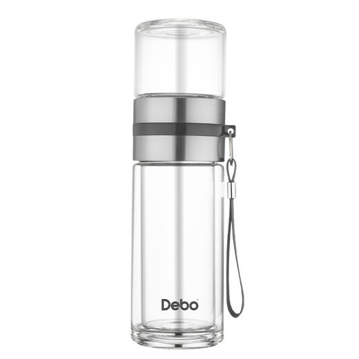 Debo茶水分离泡茶杯过滤双层玻璃杯透明创意水杯便携家用男女杯子特尔斯 商品图5