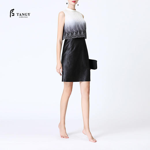 TANGY Collection/天意莨绸柯纱线迹礼服包 商品图1