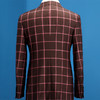 意式风全麻衬暗红大格纹西装夹克定制-多美Dormeuil面料（预定） 商品缩略图5