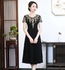 CM-92449阔太太高贵中长款纯色连衣裙 商品缩略图0
