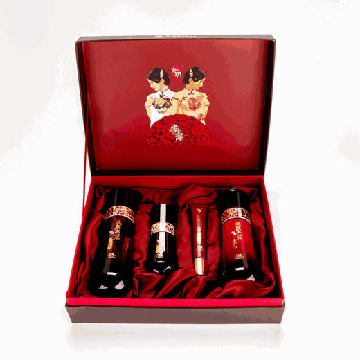 如玥老上海焕颜亮采龙凤呈祥珍珠玉润礼盒水乳精华眼霜套装 商品图1