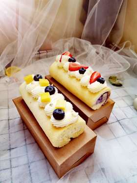 芒果蛋糕卷约200克/盒（纯动物奶油制作）