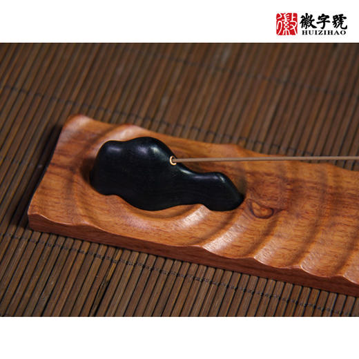 °-《禅意山水》酸枝镶紫光檀 卧式香插 商品图0