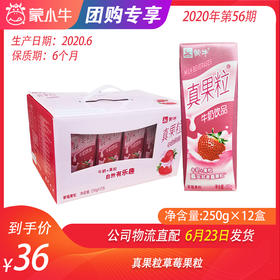 【团购】真果粒草莓果粒250g×12盒