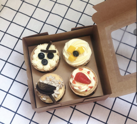 网红纸杯蛋糕（4个装）（纯动物奶油制作）