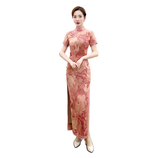 MYJ-M44老上海香云纱2020新年轻款妈妈 日常复古盘扣旗袍 商品图4
