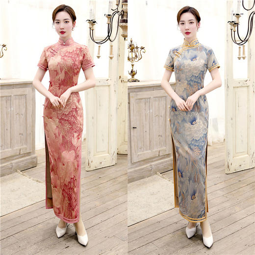 MYJ-M44老上海香云纱2020新年轻款妈妈 日常复古盘扣旗袍 商品图0