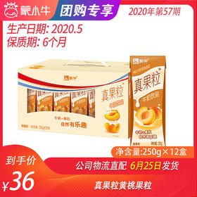 【团购】真果粒黄桃果粒250g×12盒