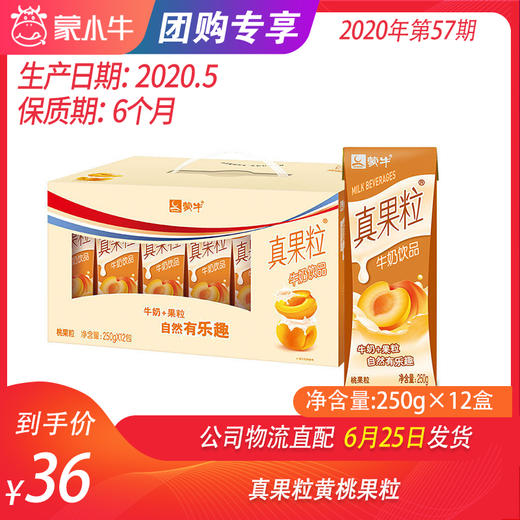 【团购】真果粒黄桃果粒250g×12盒 商品图0